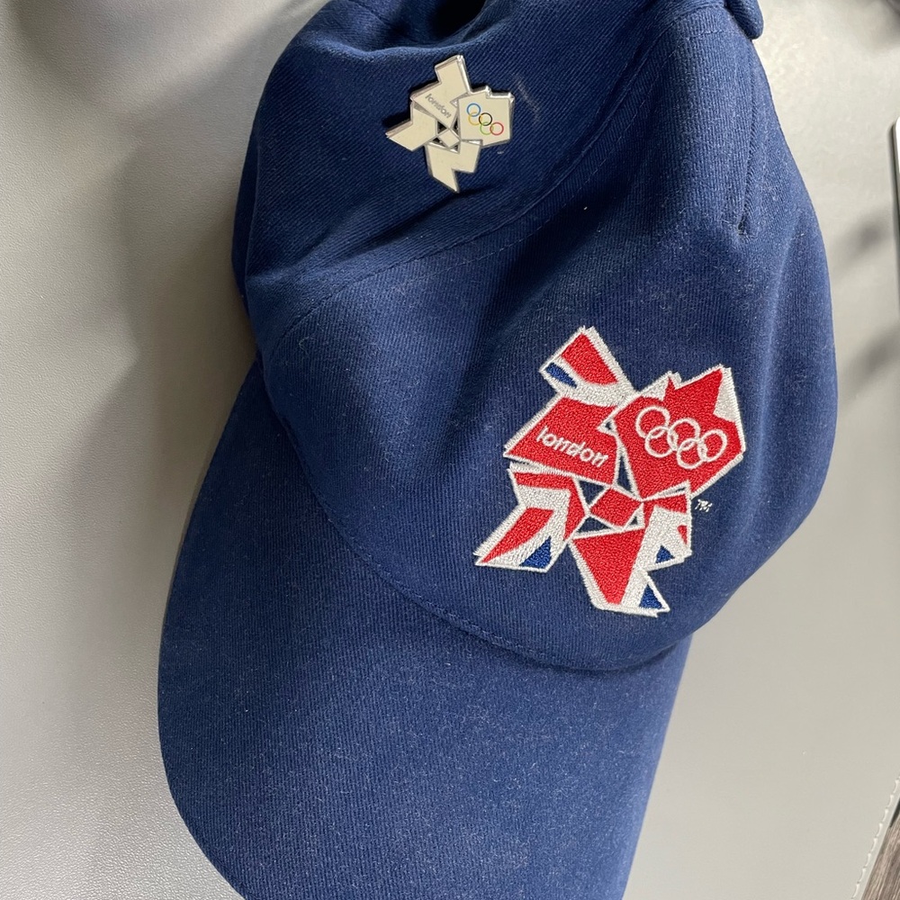 London Olympics adjustable baseball cap 🧢 with pin. Collectors item.